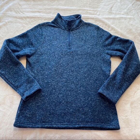 Mountain Warehouse Blue 1/4 Zip Knit Fleece Pullover Size 16 - Picture 1 of 10